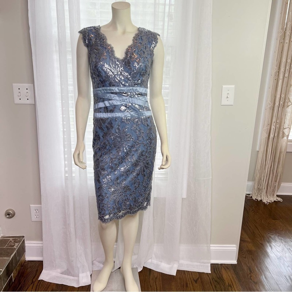 Tadashi Shoji Sequin Knee Length Sheath Dress
